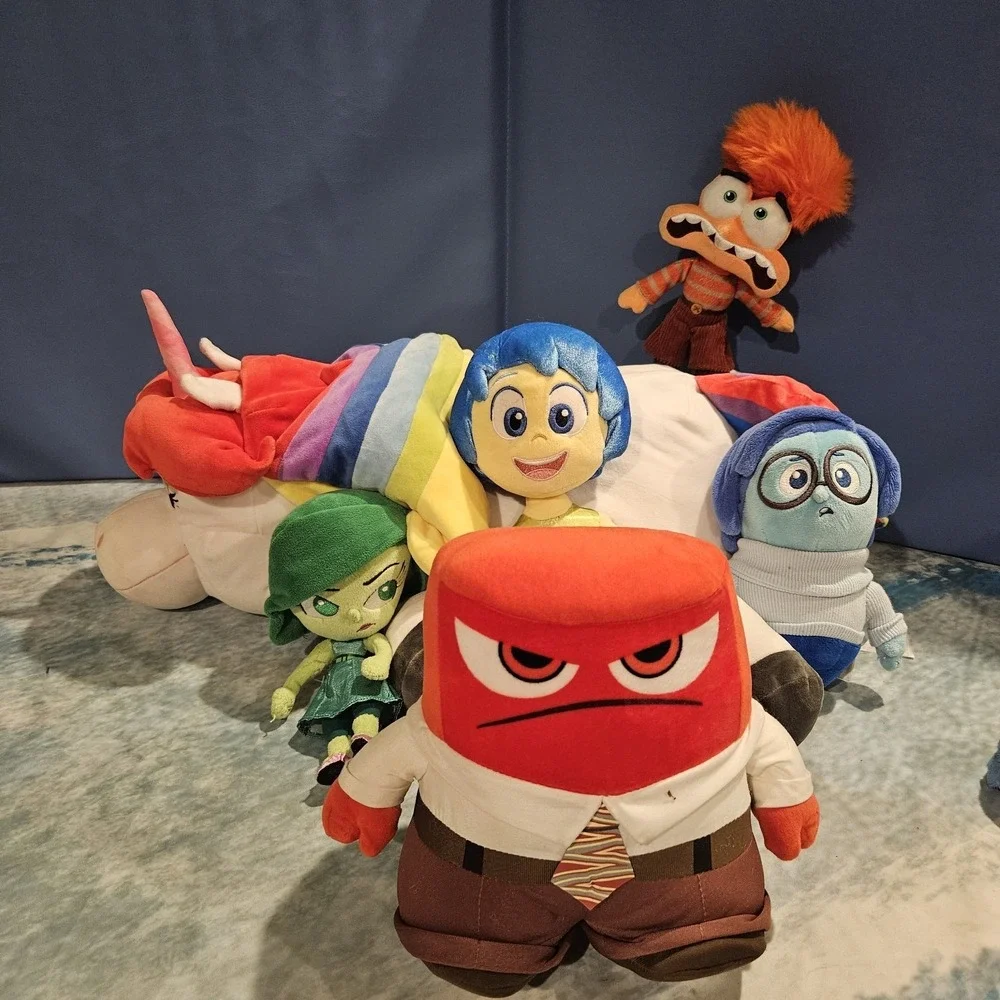 Disney Pixar Inside Out Plush Bundle Anxiety Talking Joy Sadness‎ Anger Disgust